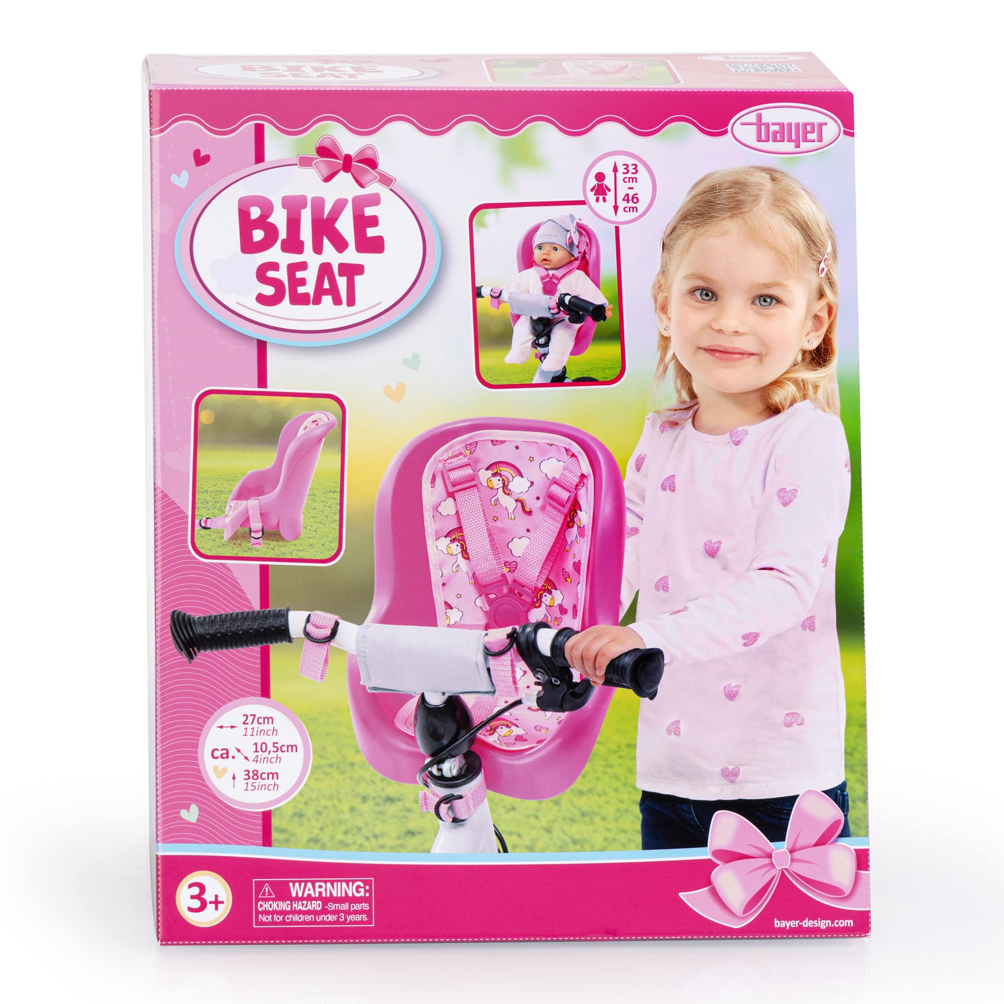 Bayer Bike Seat - Pink with Unicorns