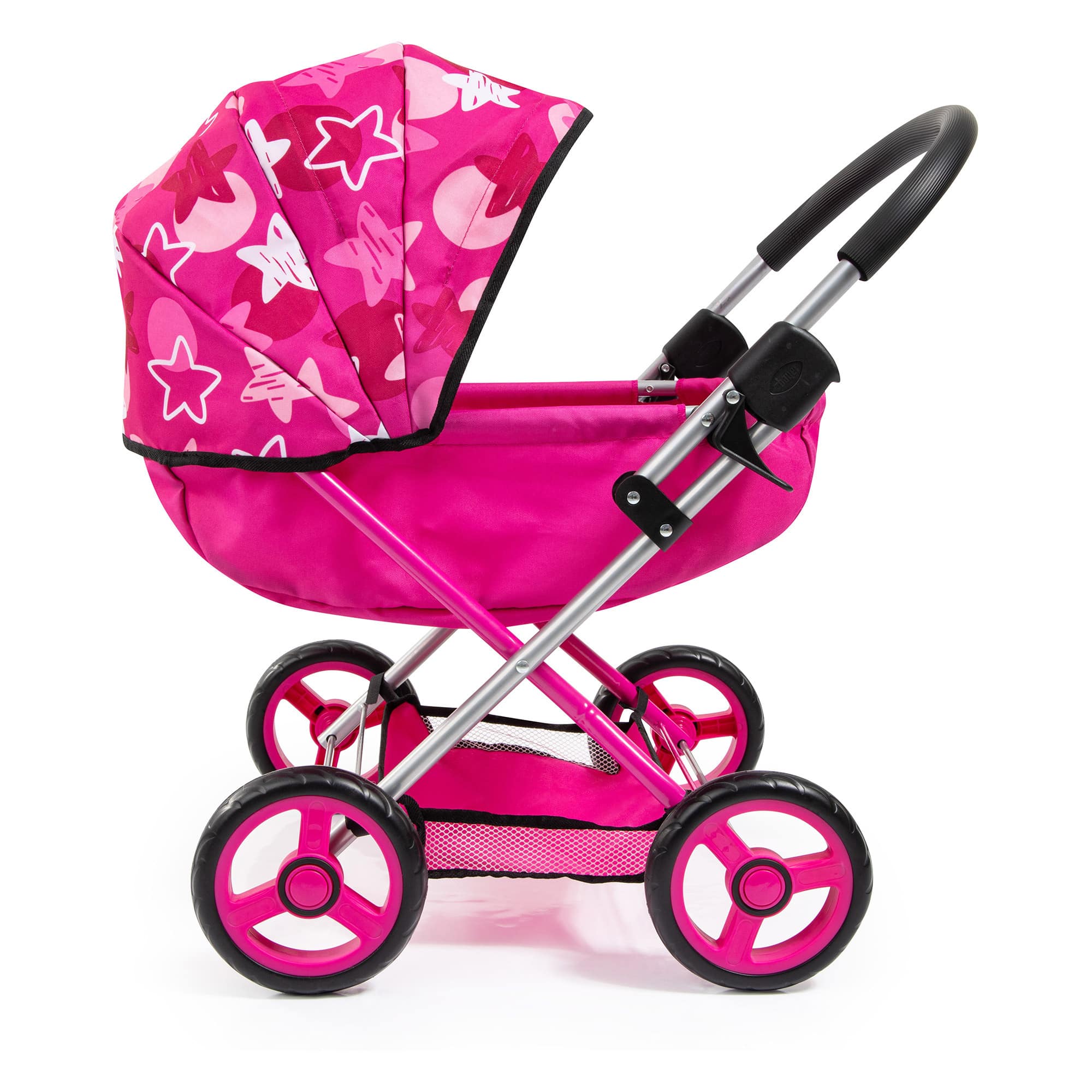 Bayer Cosy Doll Pram - Cerisse with Star Pattern Hood