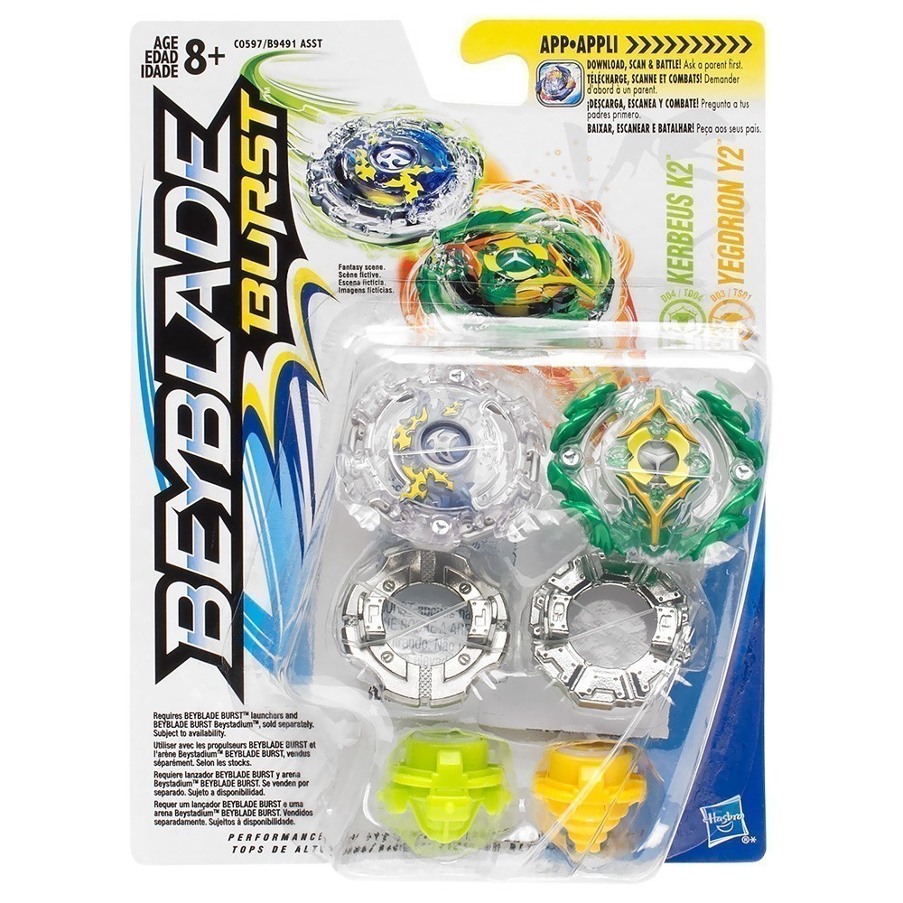 Beyblade Burst - Dual Pack Kerbeus K2 and Yegdrion Y2