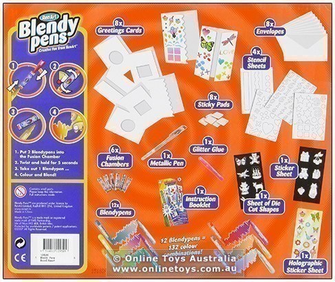 Blendy Pens Creative Cards Boxed Gift Set - Back