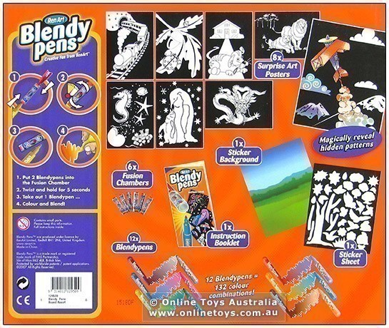 Blendy Pens Surprise Art Boxed Gift Set - Back