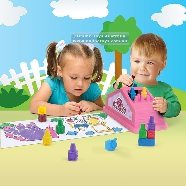 Block Crayon - Colour and Stow Pony Stable Set