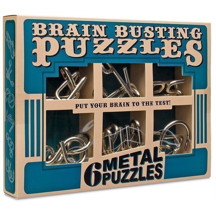 Brain Busting Puzzles - 6 Classic Metal Puzzles