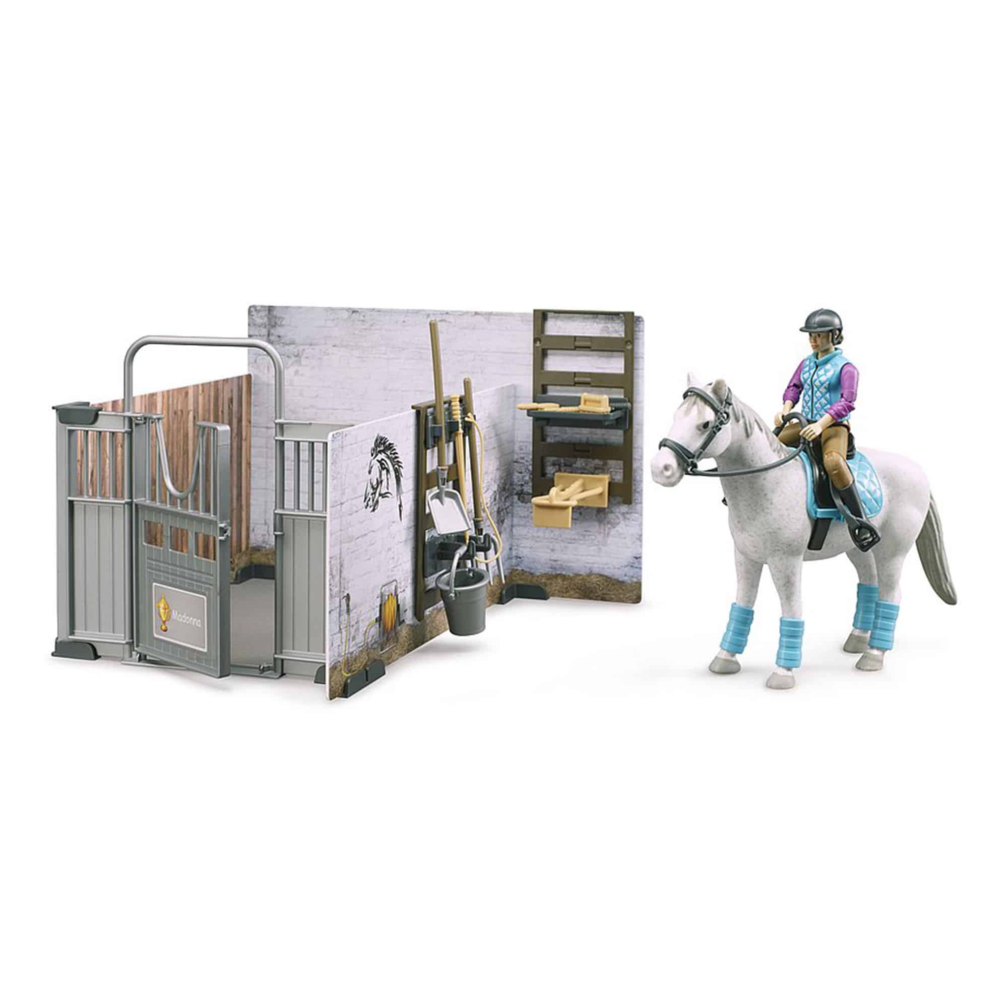 Bruder - bworld Horse Stable with Figure & Accessories