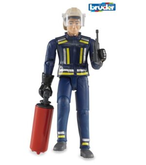 Bruder - Bworld Male Figure - Fireman with Accessories