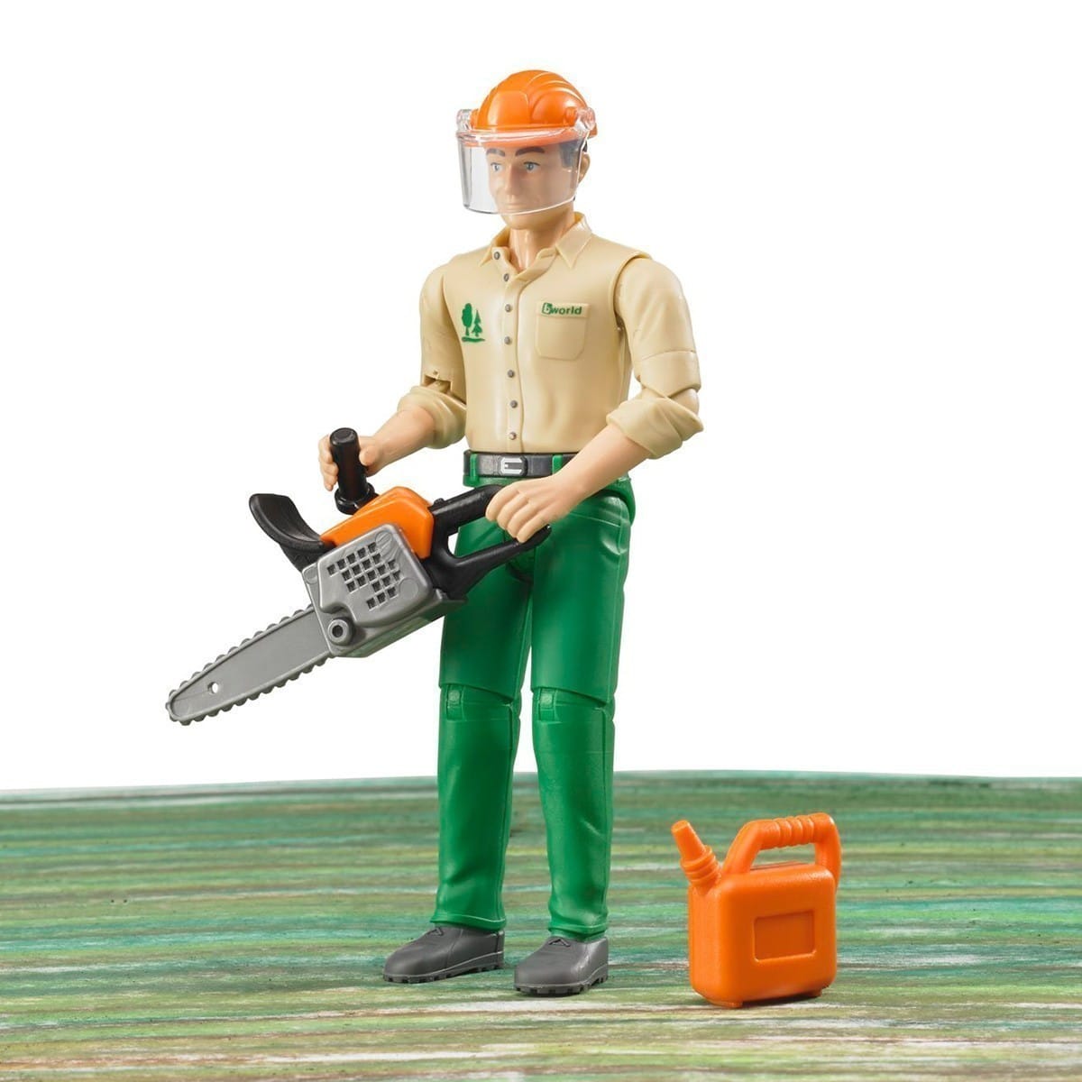 Bruder - Bworld Male Figure - Forestry Worker with Accessories
