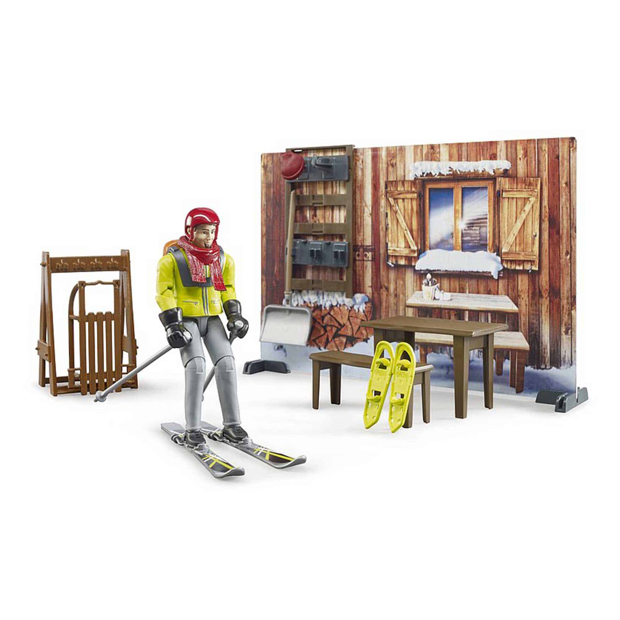 Bruder - bworld mountain hut with snowmobile