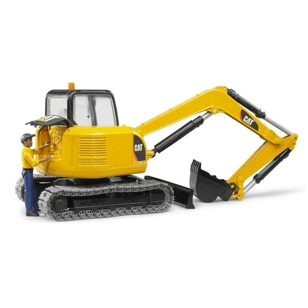 Bruder - CAT Mini Excavator With Worker