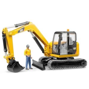 Bruder - CAT Mini Excavator With Worker