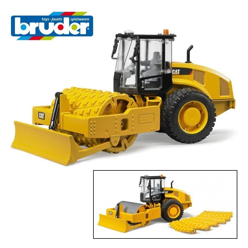 Bruder - CAT Vibrating Soil Compactor With Leveling Blade