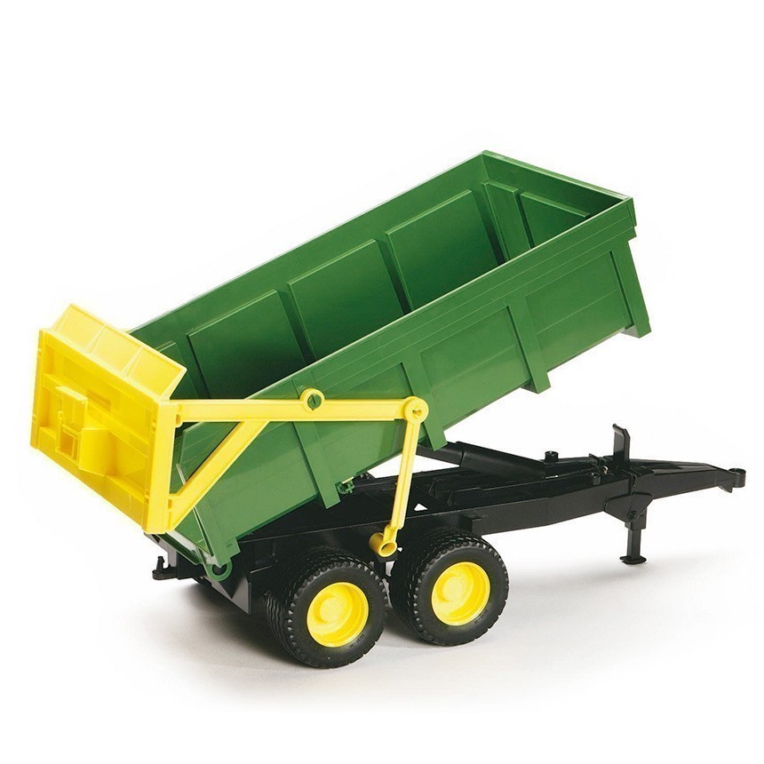 Bruder - Green & Yellow Dual Axle Tipping Trailer