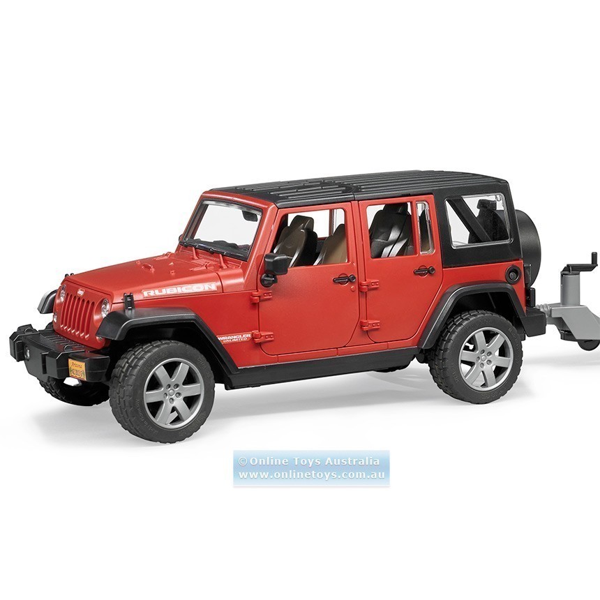 Bruder - JEEP Wrangler Unlimited Rubicon With Horse Trailer and Horse