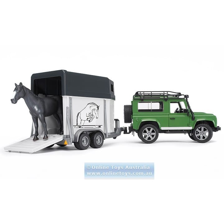 Bruder - Land Rover Defender Station Wagon with Horse Trailer