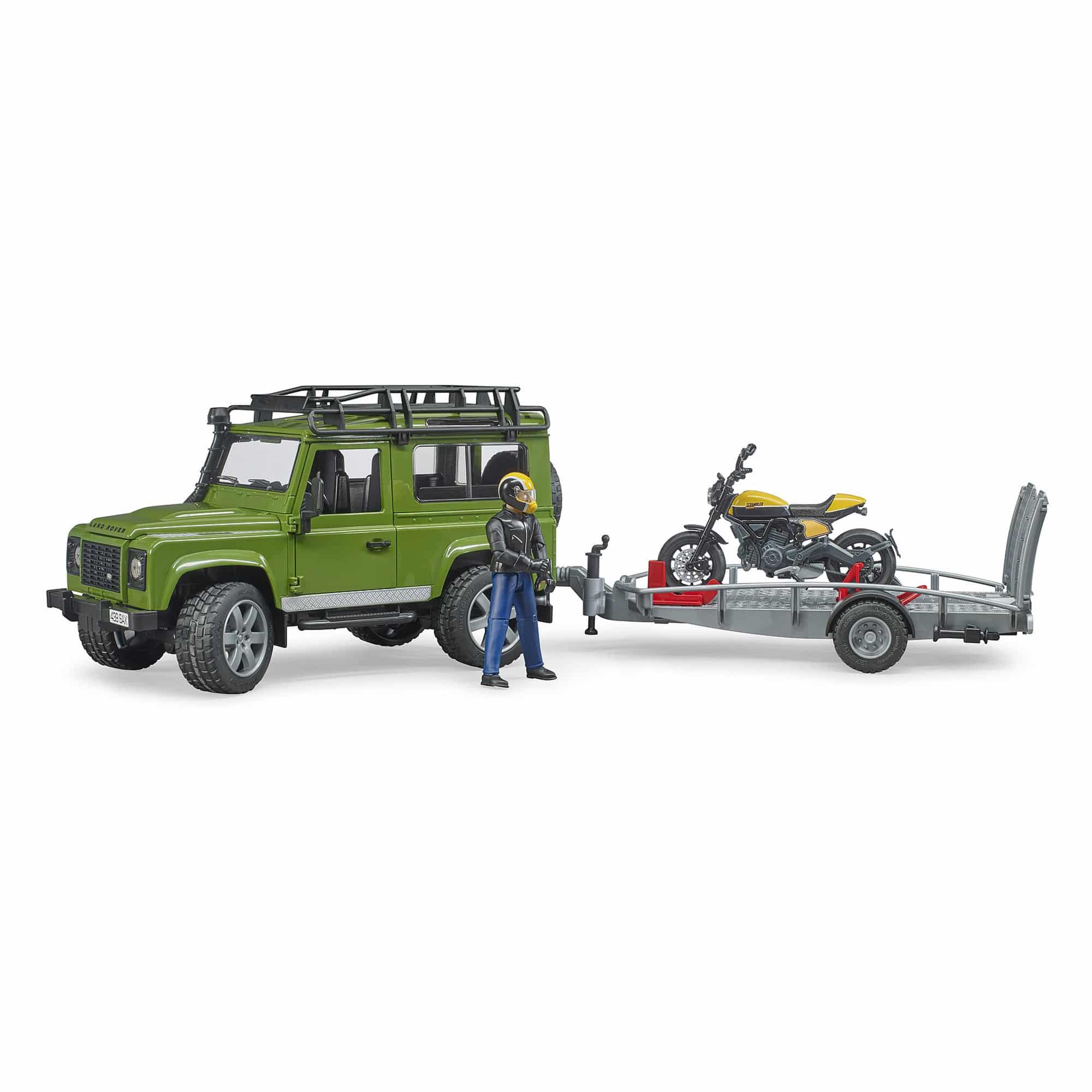 Bruder - Land Rover Defender+Scrambler Ducati Full Throttle