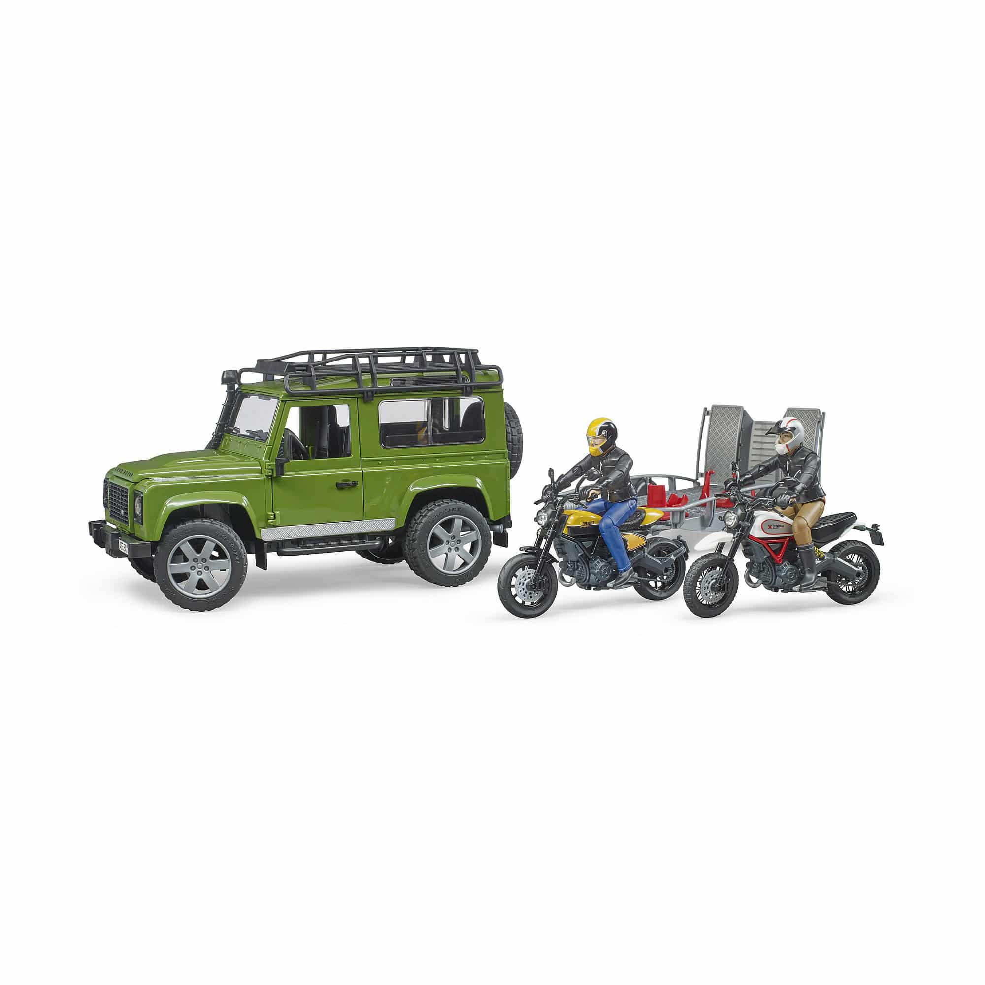 Bruder - Land Rover Defender+Scrambler Ducati Full Throttle