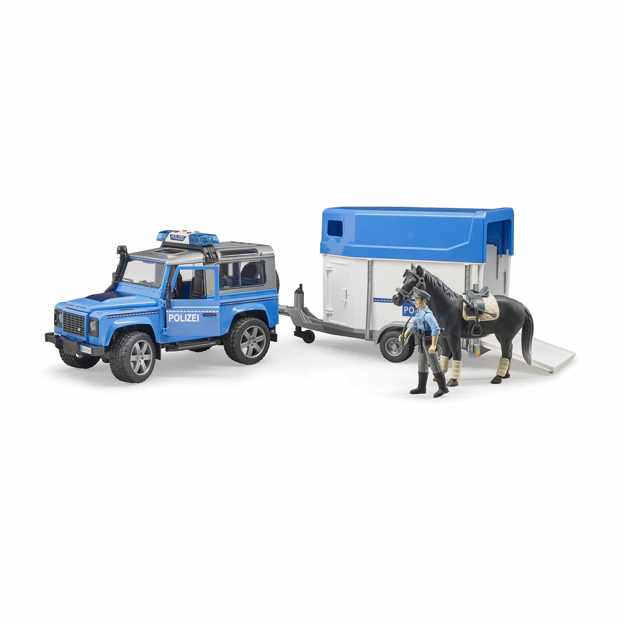 Bruder -Land Rover Police Vehicle with Horse & Trailer