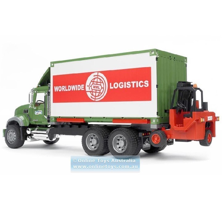 Bruder - Mack Granite Truck with Container and Forklift