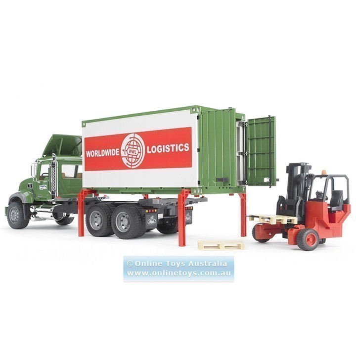 Bruder - Mack Granite Truck with Container and Forklift