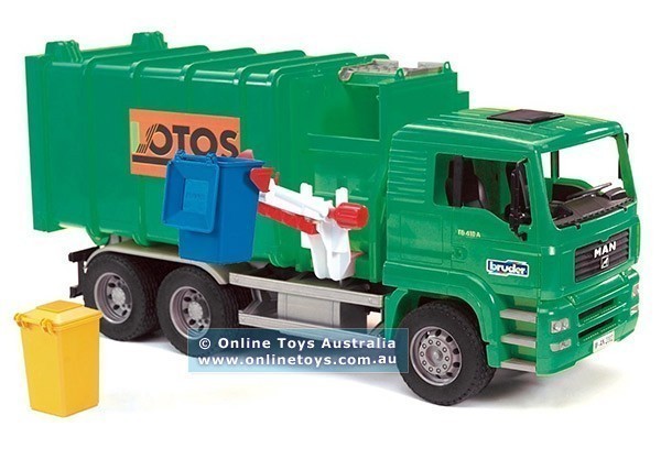 Bruder - MAN Side Loading Garbage Truck - Green