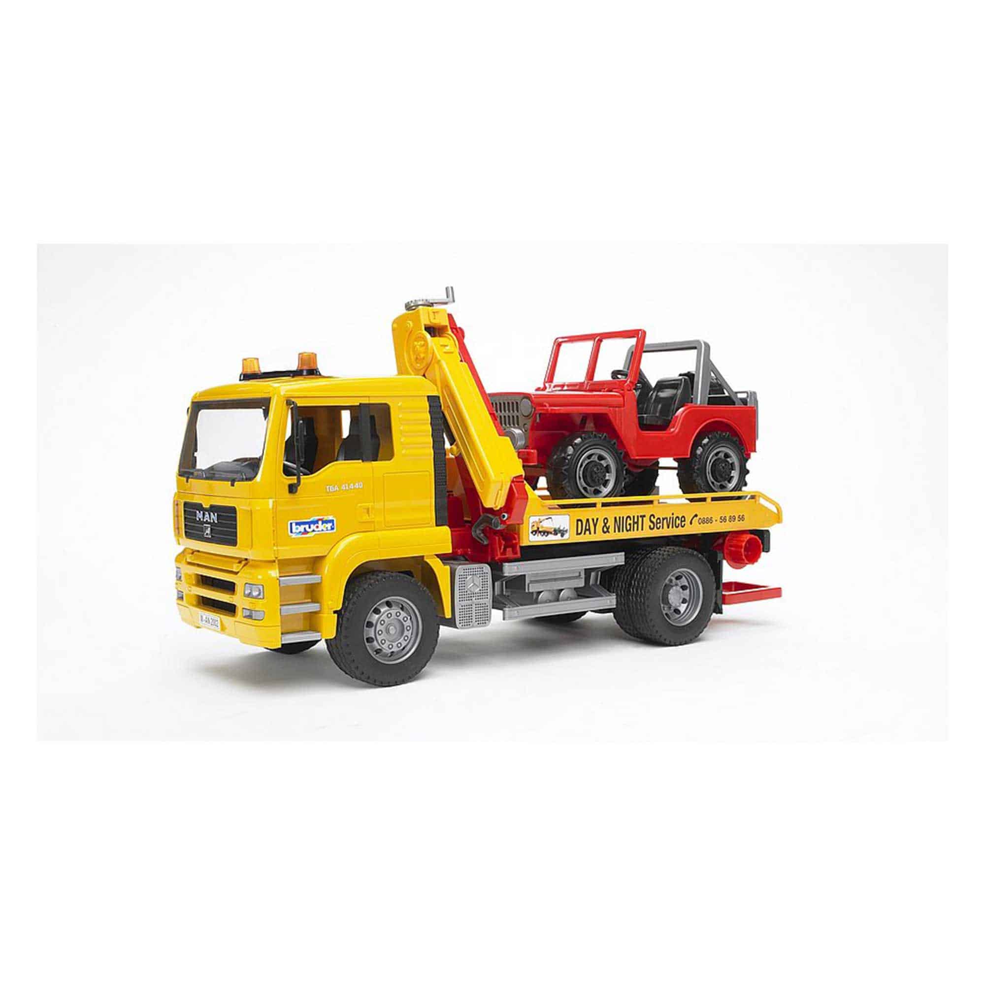 Bruder - Man TGA Breakdown Truck with Cross Country Vehicle