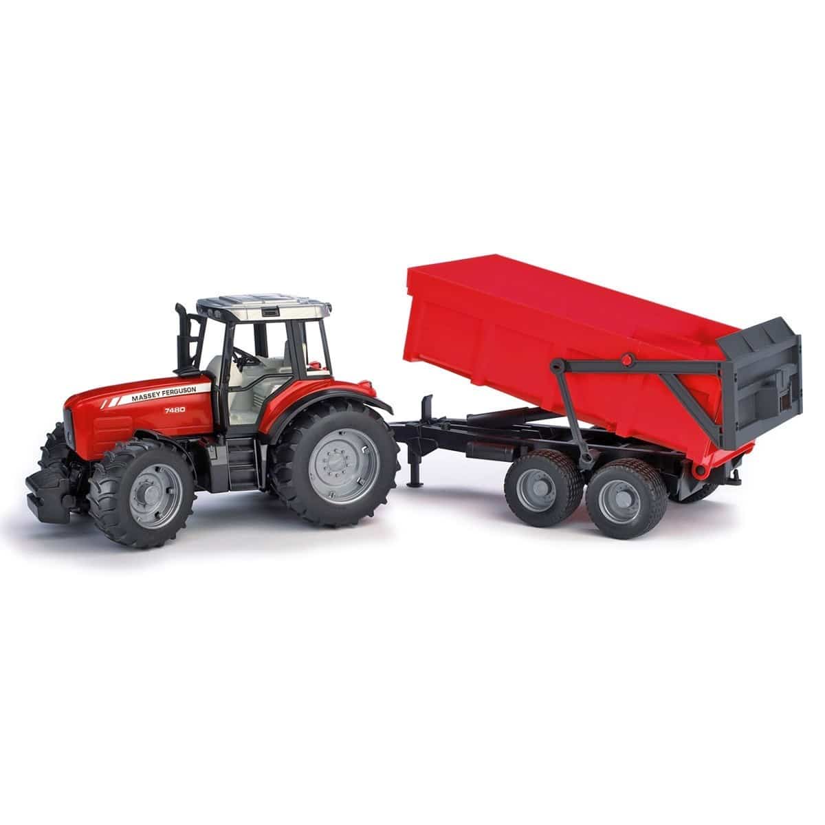 Bruder - Massey Ferguson 7480 Tractor with Tipping Trailer