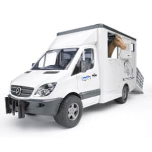 Bruder - MB Sprinter Animal Transporter With Horse