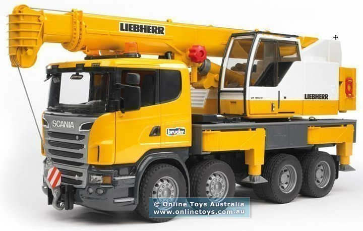 Bruder - Scania R-Series Liebherr Crane Truck with Lights and Sound