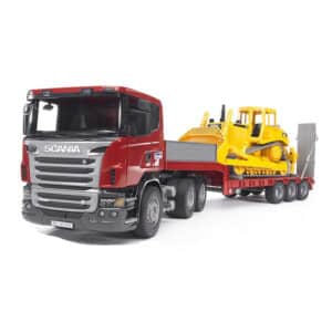 Bruder - Scania R-Series Low Loader Truck with CAT Bulldozer