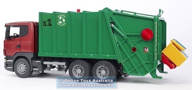 Bruder - Scania R-Series Rear Loading Garbage Truck - Side