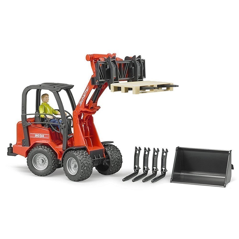 Bruder - Schaffer Compact loader 2034 With Figure & Accessories