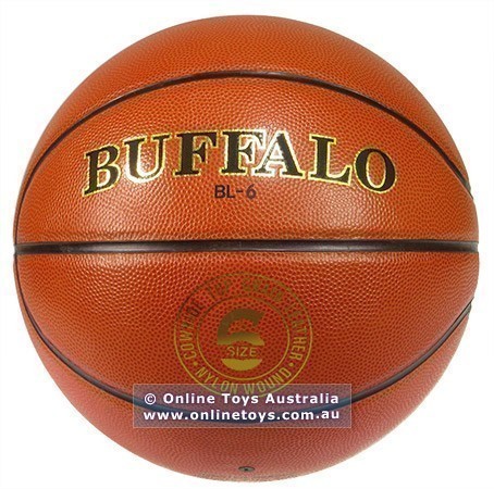 Buffalo - Full Grain Genuine Leather Basketball - Size 6
