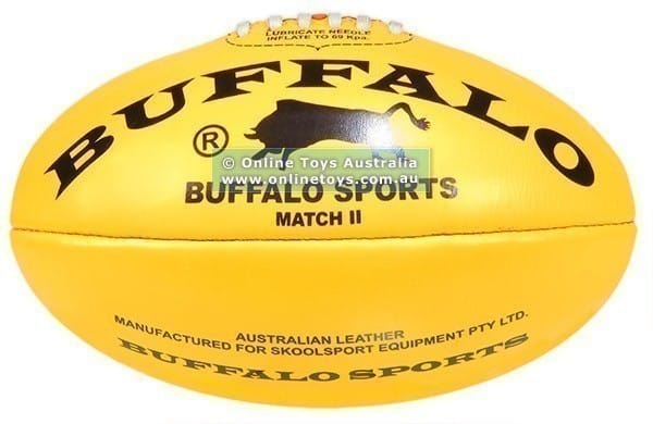 Buffalo - Pro Leather Football - Senior Size - Yellow