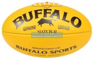 Buffalo - Top Grade Leather Football - Senior Size - Yellow