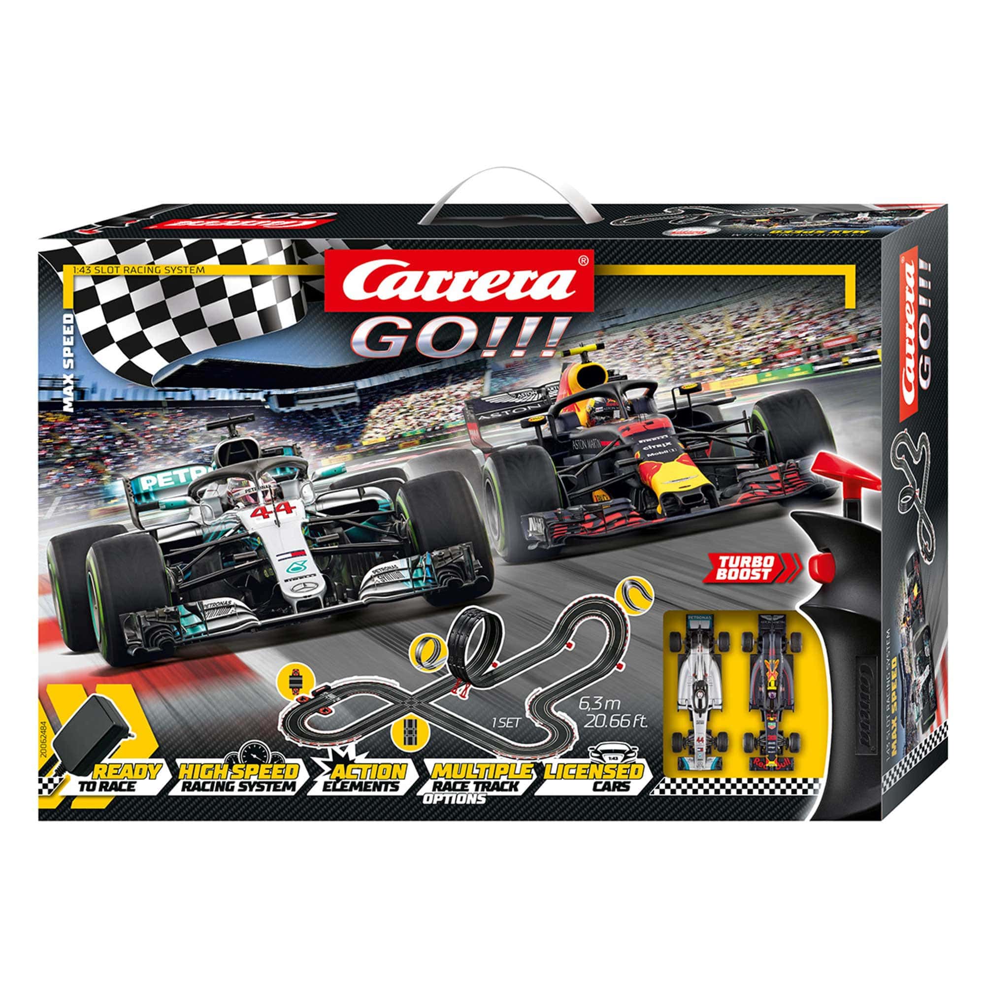 Carrera 62484 Go!!! - Max Speed Formula 1 Slot Car Set