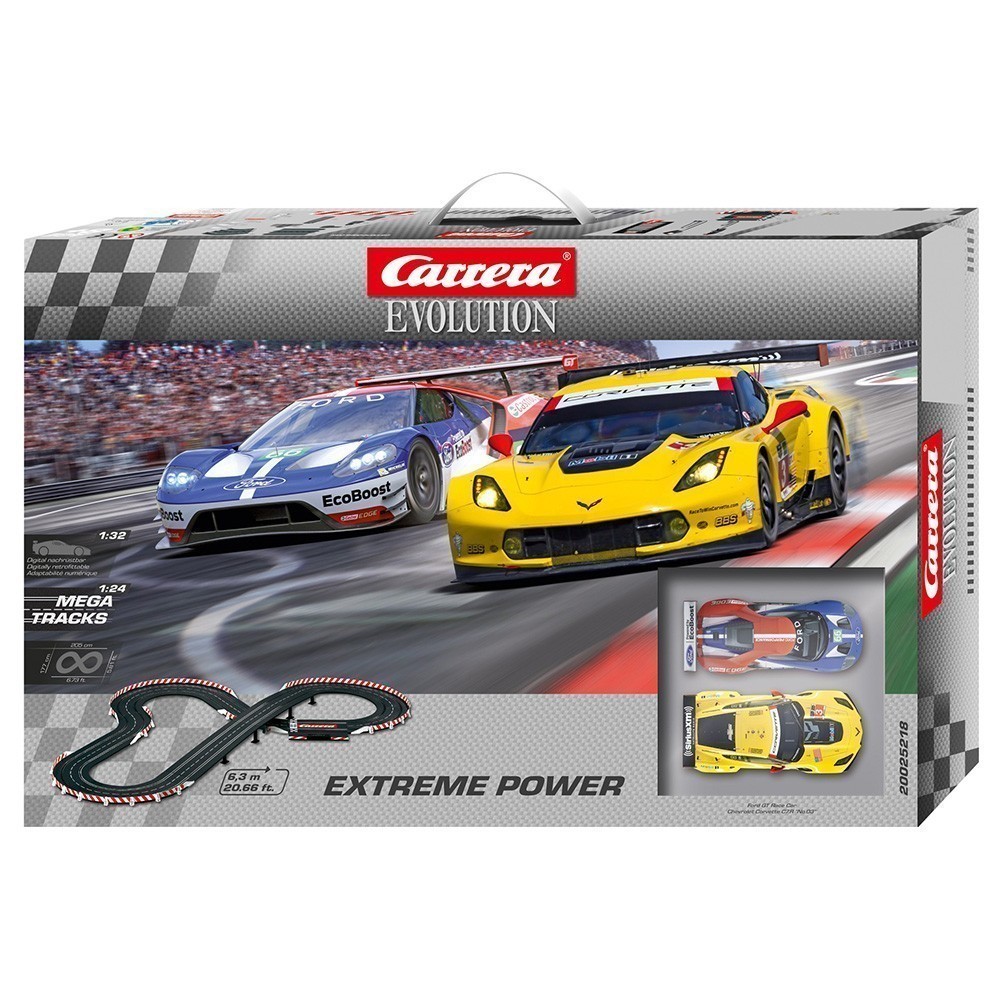 Carrera Evolution - Extreme Power - Ford GT & Chevrolet Corvette Slot Car Set