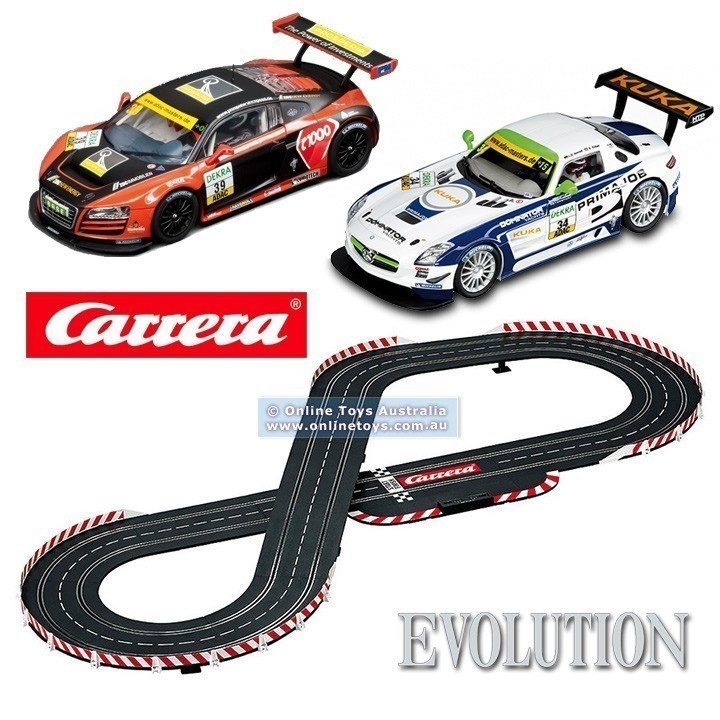 Carrera Evolution - Speed Race - Audi GT & Mercedes SLS Slot Car Set