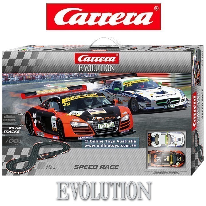 Carrera Evolution - Speed Race - Audi GT & Mercedes SLS Slot Car Set