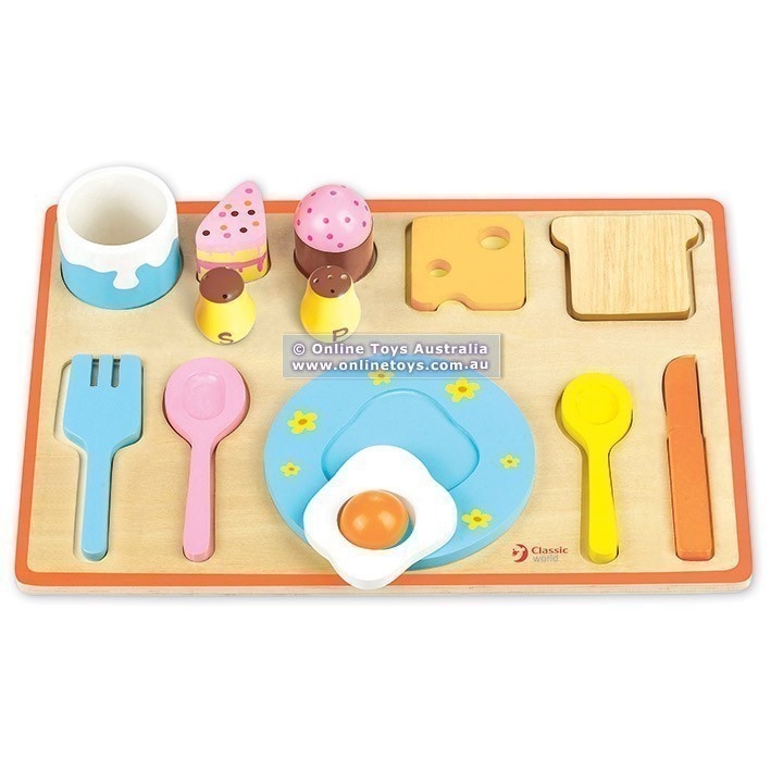 Classic - Breakfast Puzzle - 16 Wooden Pieces