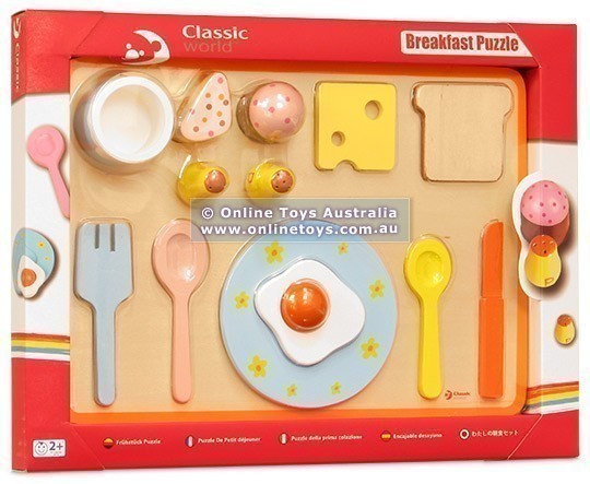 Classic - Breakfast Puzzle - 16 Wooden Pieces