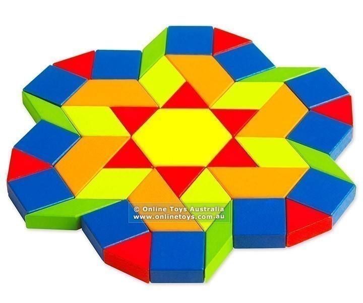 Classic - Wooden Pattern Blocks - 250 Pieces