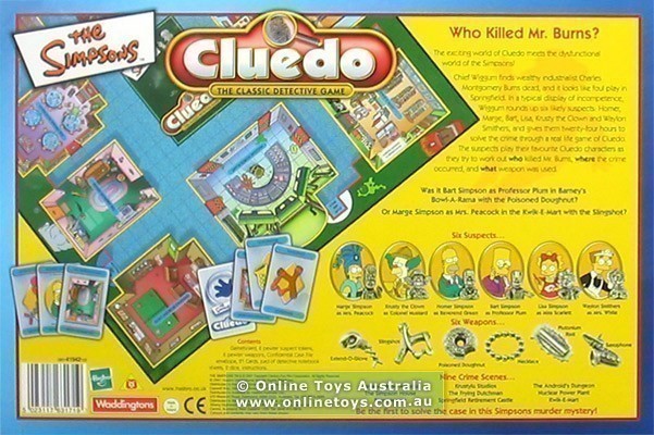 Cluedo - The Simpsons Edition - Back