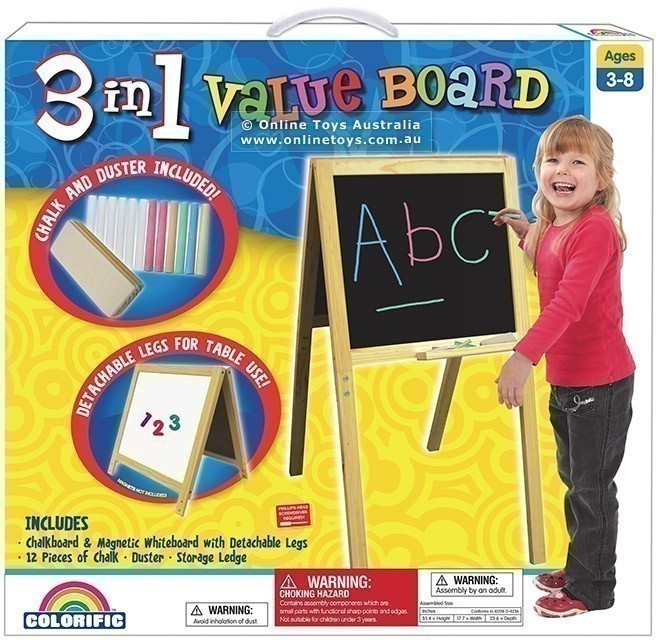 Colorific 3 in 1 Value Board - Natural Wood Finish