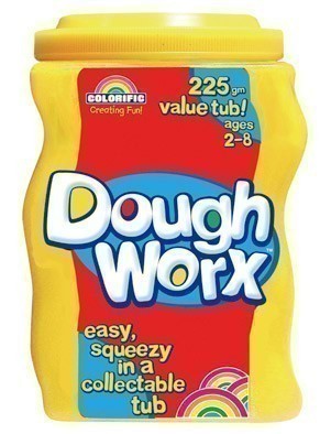 Colorific Dough Worx 225gm Yellow Tub