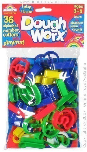 Colorific Dough Worx Alphabet and Number Cutters