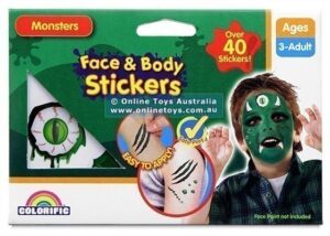 Colorific Face and Body Stickers - Monsters