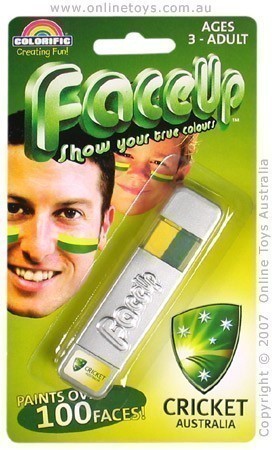 Colorific FaceUp - Cricket Australia Green and Gold
