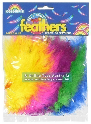 Colorific Feathers - Assorted Colours - 50 Pack