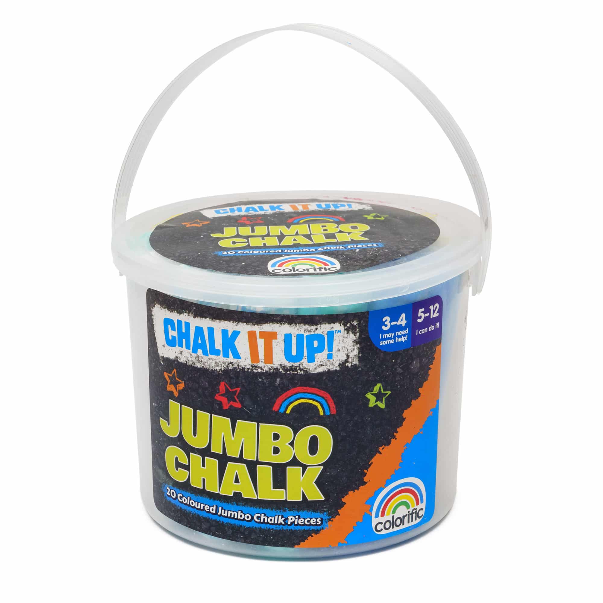 Colorific Jumbo Chalk Bucket - 20 Piece