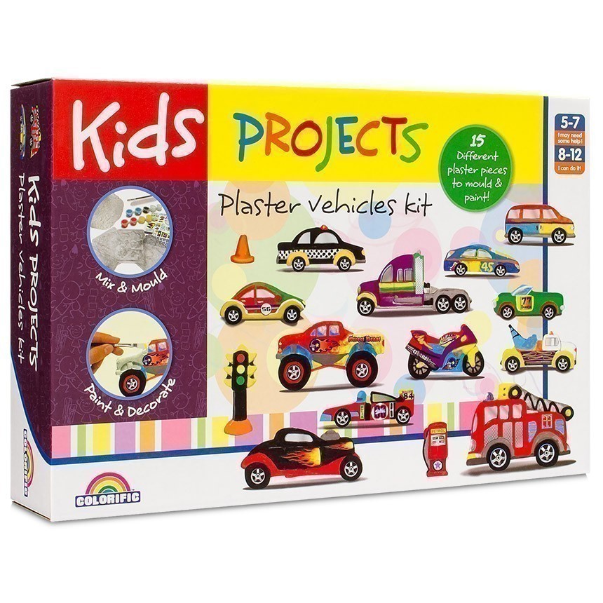 Colorific - Kids Projects - Plaster Vehicles Kit