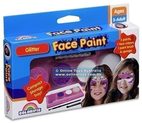 Colorific Mini Face Paint Theme Pack - Glitter